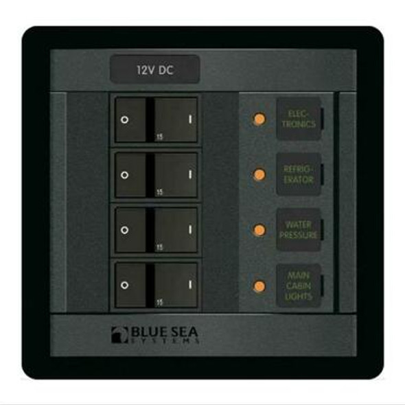 Blue Sea Circuit Breaker DC Branch 360 Panel - 100A, 4 Position