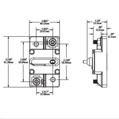 Blue Sea 285 Series Circuit Breakers - Surface Mount