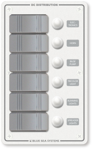 Blue Sea Contura White Switch Water-Resistant Panel