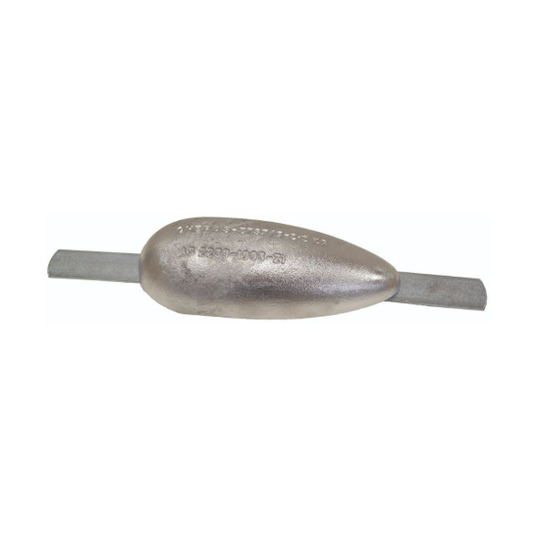 Zinc Anode Range - "Cheras" - Streamlined Teardrop Anodes - With Galvanised Strap
