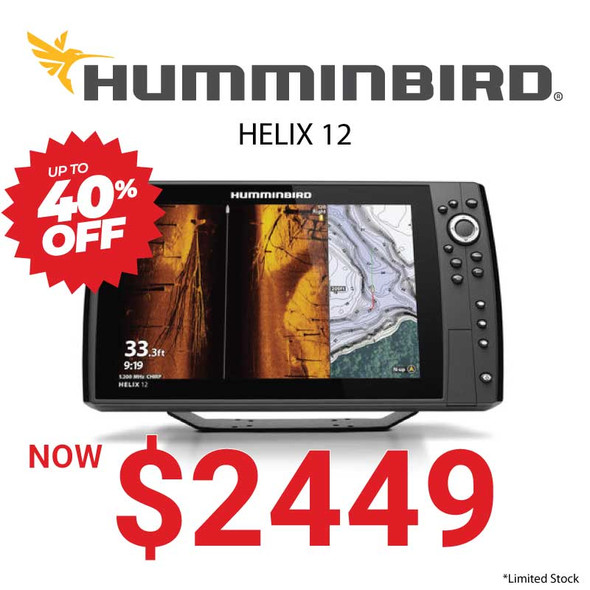Humminbird Helix 12 Chirp MSI+ GPS G4N w/ transducer (No Maps)