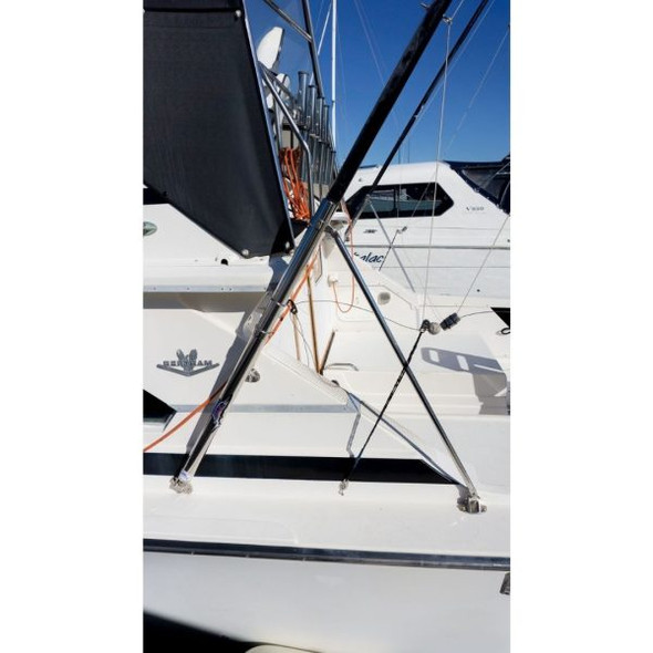 Reelax Base Midi 1250 Black Edition Outrigger Bases Stainless Steel (Pair)