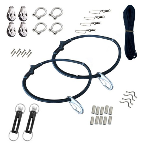 Reelax Grander Series 4.5m Telescopic 3K Carbon Fibre Outrigger Kit with Stainless Steel Rigging