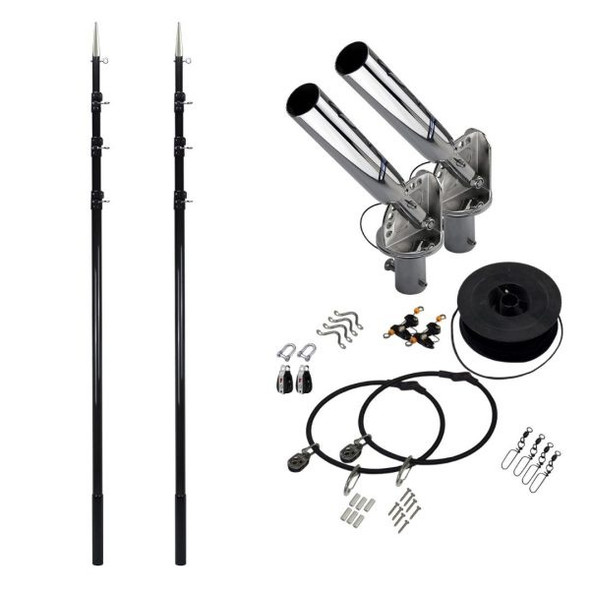 Reelax T-Topper with 4.5M Black Fibreglass Poles & Rigging Complete Kit