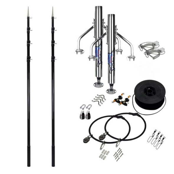 Reelax Reef 550 Stainless Steel with 5.5M 3K Grander Series Carbon Poles & Rigging Complete Kit