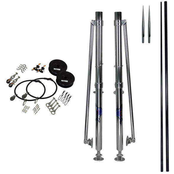 Reelax Junior 600 with 5.5M 3K Grander Series Carbon Outrigger Poles & S/Steel Rigging Kit & Spears