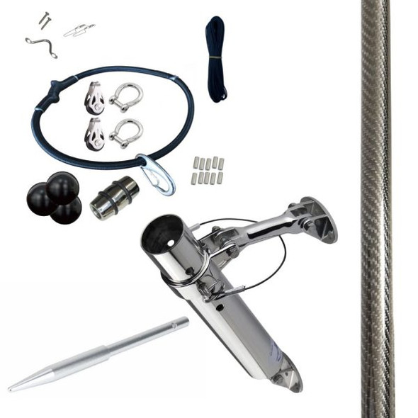 Reelax Standard Centre Shotgun Rigger with 3.0M 3K Grander Series Carbon Pole & Rigging Complete Kit