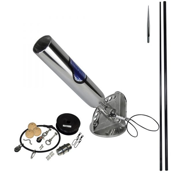 Reelax Deluxe Centre Shotgun Rigger with 3.0M 3K Grander Series Outrigger Pole & Rigging Carbon & Spears