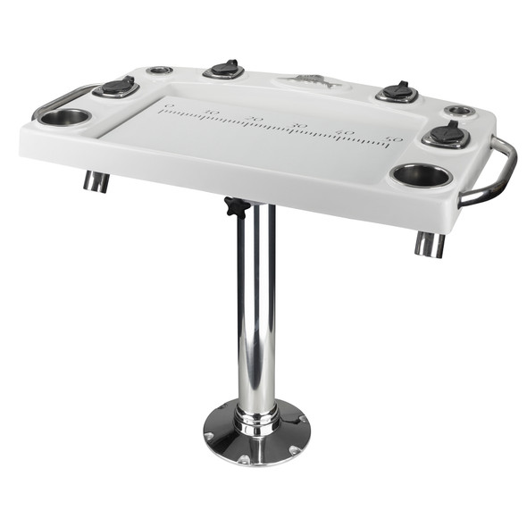 Reelax Light Tackle Station White Deluxe Prep Board Reelax Light Tackle Station White Deluxe Prep Board & Stainless Steel Pedestal/White Swivel