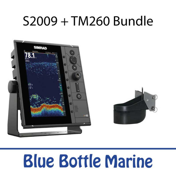Simrad S2009 Fish Finder Sounder + XSonic TM260 + 9-7 Pin Adapter