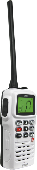 GME GX625 Handheld Marine VHF Radio - White GME GX625 Handheld Marine VHF Radio - White