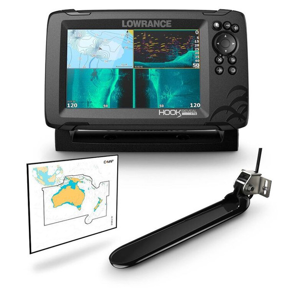 Lowrance Hook Reveal 9 TripleShot w/ AUS/NZ Chart | Blue Bottle Marine