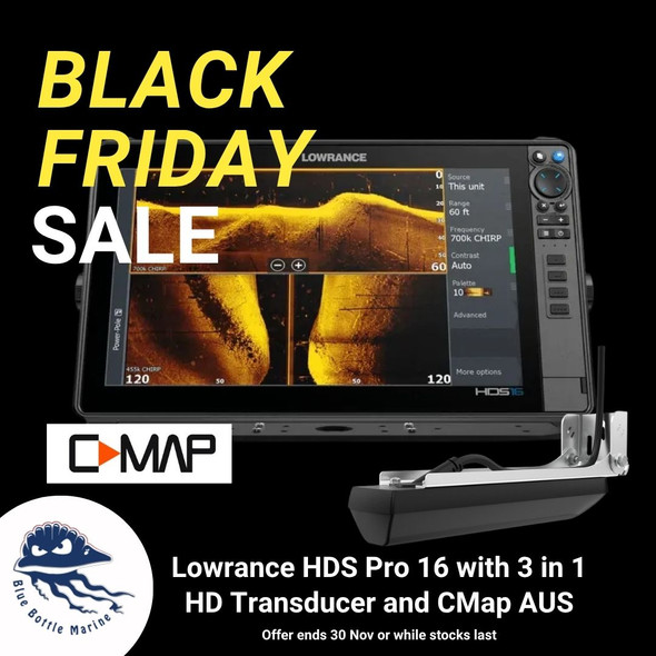 Lowrance HDS 16 Pro + Active Imaging HD 3-1 Transducer and CMAP Embedded Chart