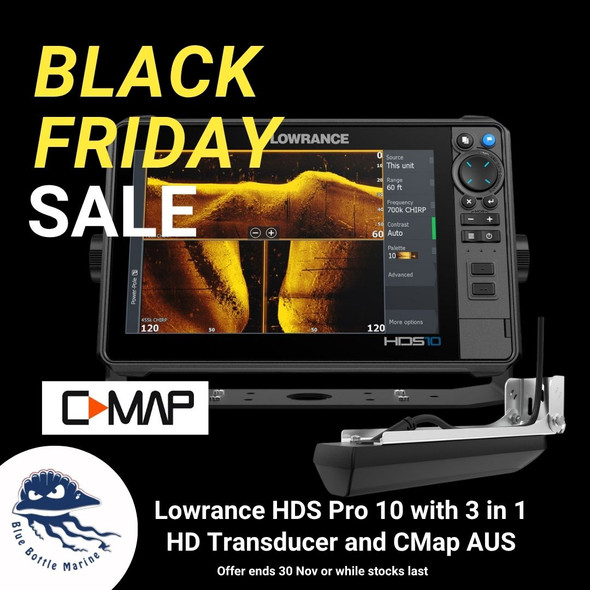 Lowrance HDS 10 Pro + Active Imaging HD 3-1 Transducer and CMAP Embedded Chart