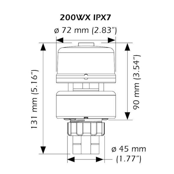 Airmar 220WX NMEA 0183 Weather Station - (No Relative Humidity) - RS232 - Heater