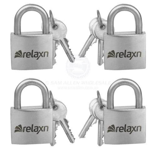 RRelaxn Stainless Steel 10 Keyed Alike Padlocks 40mm 