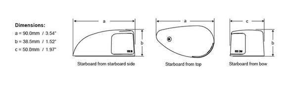2NM NaviLED Deck Mount Port and Starboard Pair