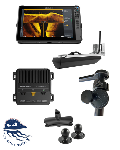Lowrance ActiveTarget 2 + HDS 16 Pro + 1600mm Black Pole + Ram Mounts Bundle