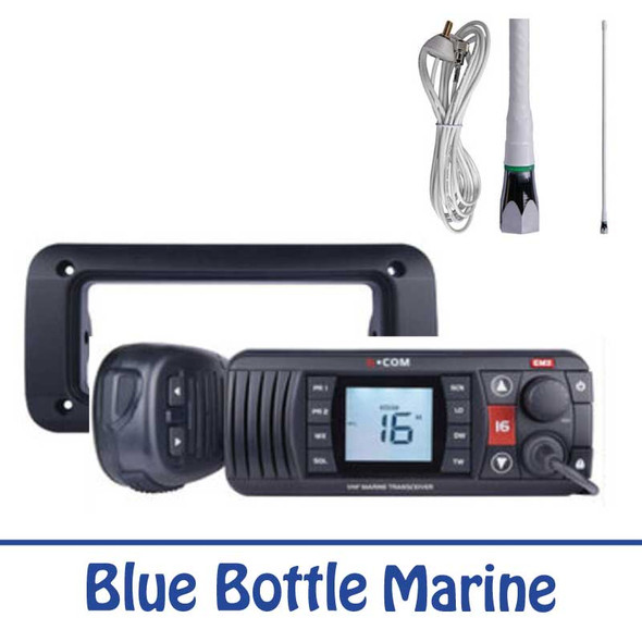 GME VHF Marine Value Pack - Black (For Aluminium boats)