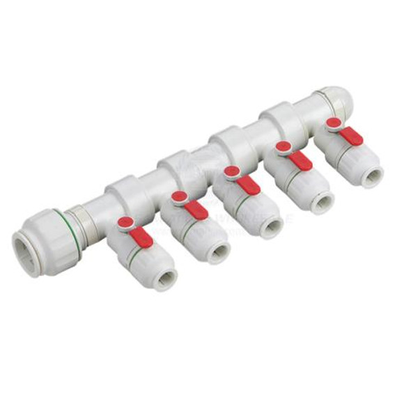 Manifold Single Closed Type 28mm Tube Inlet 15mm Tube Outlet
