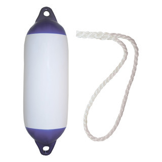 Majoni Heavy Duty Fenders 10mm x 2m Lanyard - White With Blue Ends