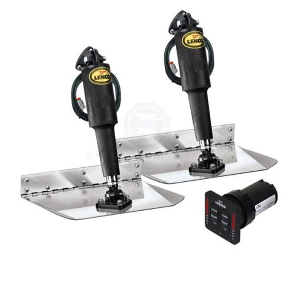 Lenco Trim Tab Kits - Standard Mount - LED Indicator Tactile Switch With Built-In Auto Retract