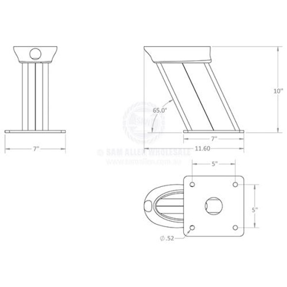 Seaview Modular Base Mounts - AFT Raked
