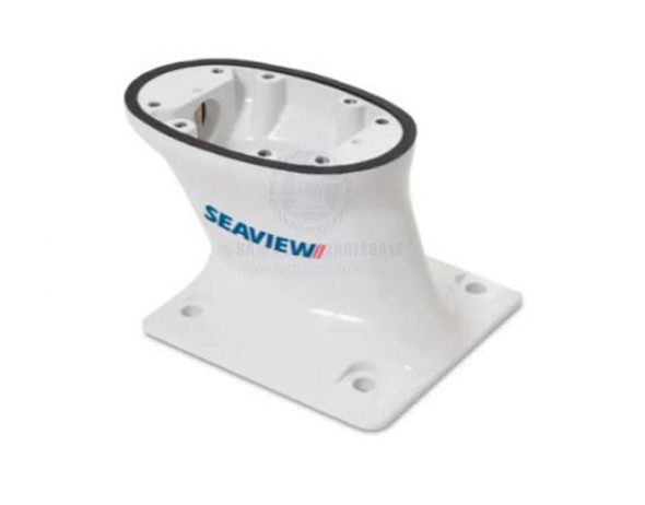 Seaview Modular Base White Mount - Aft Raked - 124MM High