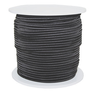 Shockcord Reels - Solid Black Colour 100 Metre Flanged