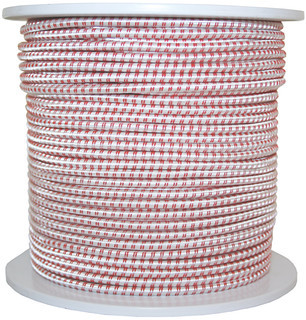 Shockcord Reels - White with Colour Fleck 100 Metre Flanged
