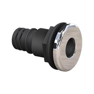 Flow-Rite Through Hull Qwik-Lok 1 1/8" Chrome Bezel