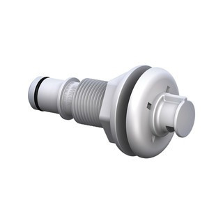Thru-Hull Spray Head 3/4" Straight White