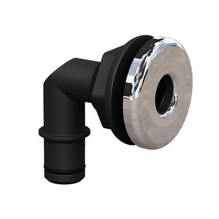 Qwik-Lok Thru-Hull Elbow 3/4" Chrome