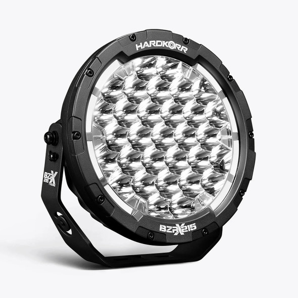 Hardkorr Bzrx Series 9 Round Driving Light Pair - 1 Lux @ 1460M Pair (Sold as a Pair and Includes Wiring Harness)