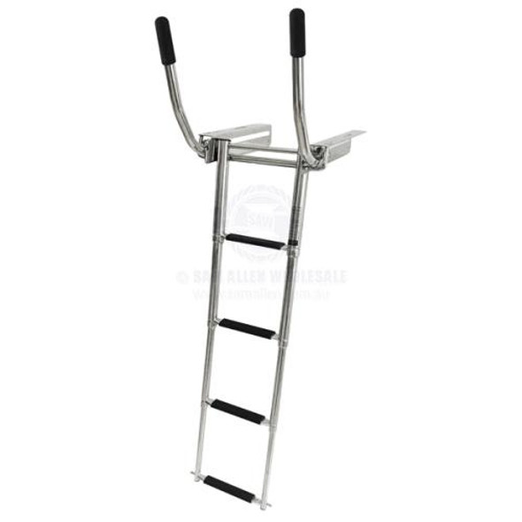 Relaxn Ladders - Under Platform Mount With Grab Rails - Telescopic - Stainless Steel