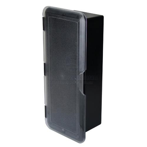 Storage Box Fire Extinguisher Black ABS Clear Door