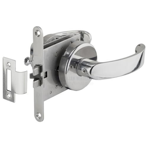 Door Lock - Mortise - Stainless Steel - Contemporary Handle Universal