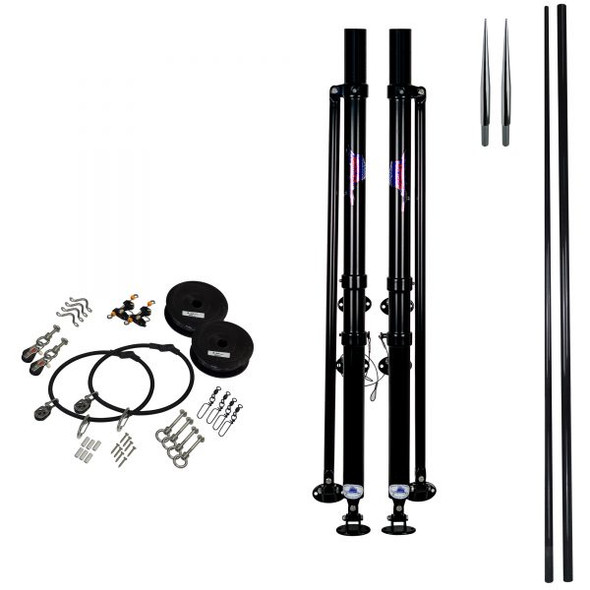 Reelax Midi 1250 Black Edition with 3K Grander Series Carbon Poles & Rigging Complete Kit