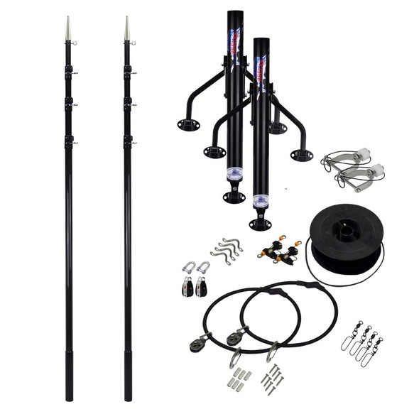 Reelax Reef 550 Black & Telescopic Kit Carbon Stainless Steel Rigging Kit