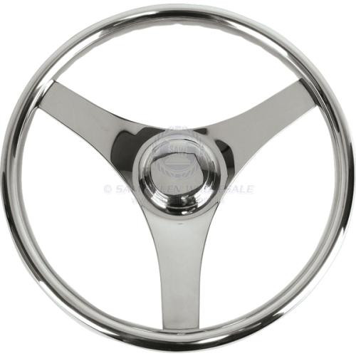 Relaxn Steering Wheel  3-Spoke Stainless Steel Grip 