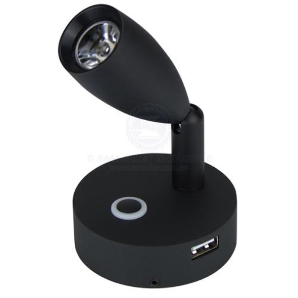 Relaxn LED - Bullet Reading Light - Dimmable - USB Charger