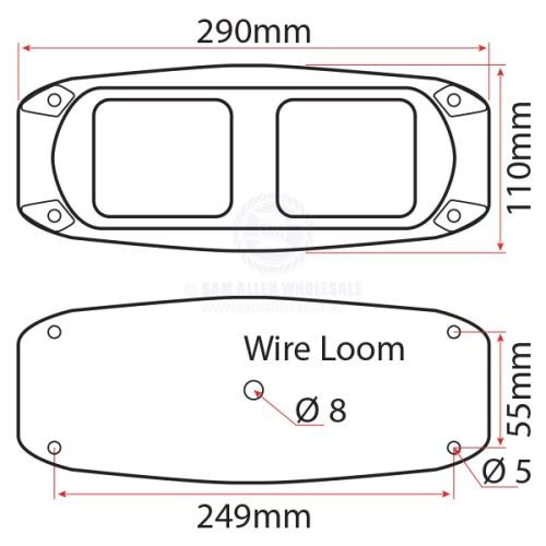 Aquaidea Led - Underwater Transom Light - Surface Mount - Jb40W