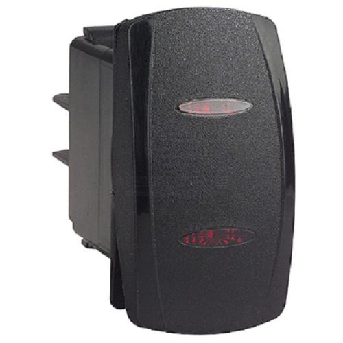 Switch Rocker Carling C5 2 Line LED On-Off-On 12V 20A - Black