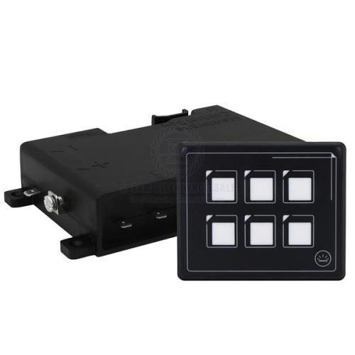 Relaxn 6-Gang Membrane Touch Switch Panel with LED Indicators and Bluetooth