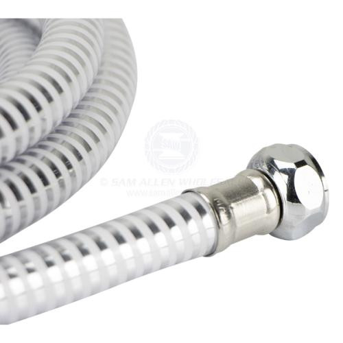 Hose White Reinforced PVC 2.0m M15X1 Male X 3/8 BSPF