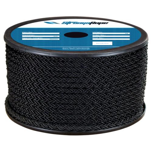 Strong Rope - Nylon - 8 Strand Braided Black (Reel)
