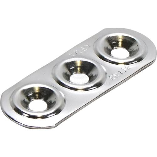 Webbing Clamp Plate Riley Stamped S/Steel Suit 50mm 3 x 3/16 CSK Holes