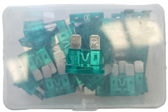 30A Blade LED Fuse Green – 30 Pack