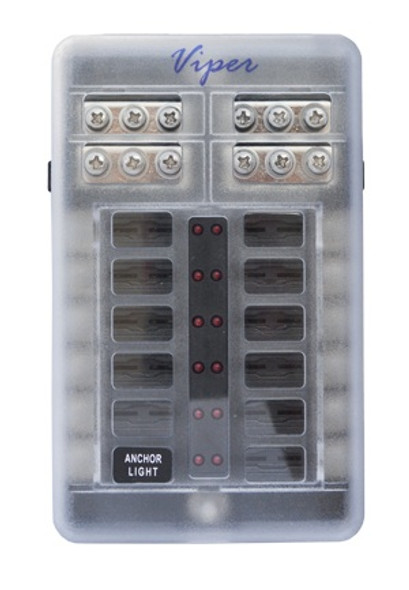 12 Gang Blade Fuse Holder For Marine Use