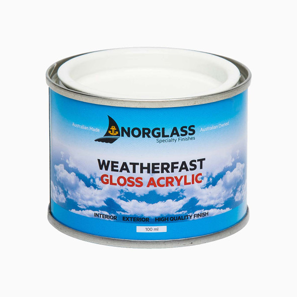 Norglass Weatherfast Gloss Acrylic White 100ml